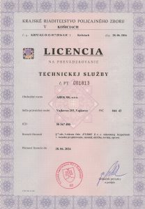 Licencia technickej sluzby